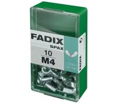 CAIXA S 10 unid. PORCA AUTO-BLOQUEIO ZINCO M 4 FADIX