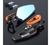 For Benelli imperiale 400 TRK502 BN302 TNT125 300 1 Pair Motorcycle Rearview Mirrors Universal Scooter Bar End Handlebar Mirror