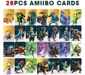 Juego de 28 tarjetas Amiibo NFC para La Leyenda de Zelda: Breath of the Wild y Lagrimas del Reino.