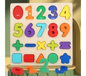 Children's alphanumeric cognitive puzzles, color and shape blocks, early childhood education, educational toys, matching games