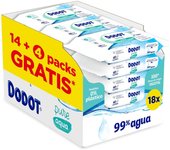 Dodot Toallitas Pure Aqua Para Bebé 18 Paquetes De 48 Unidades = 864 Toallitas, Ayuda A Restaurar El PH Natural De La Piel, 99% Agua
