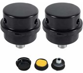 Filtro silenciador de compresor de aire, 3/8" 16 mm, rosca macho, carcasa de metal, filtro silenciador de compresor de aire, silenciador, filtro de entrada de metal para calderas de compresor de aire, 2 piezas de girasol