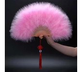 Large Folding Hand Fan Fold 1 pcs Dot Rainbow Print Black Bamboo & Nylon-Cloth Festival Handheld Fan For Gift