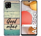 Tumundosmartphone Funda Gel Tpu para Samsung Galaxy A42 5G diseño Madera 01 Dibujos