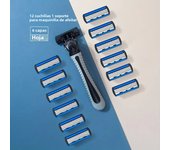 6-Layer Razor Head Manual Shaver, Stainless Steel Classic Double Edge Blade Razor Safety Vintage Shaving Beard Moustache Manual