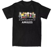 Men Women Snoopy Peanuts The Gang Around The Piano T Shirt Pure Cotton Tops Fashion Short Sleeve Crew Neck Tees Summer T-Shirts