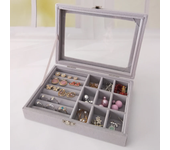 Black Jewelry Box Bracelet box necklace box arched small box display box flannel cover jewelry storage box