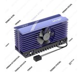 JEYI M.2 SSD Heatsink With a Silent Turbofan, 2280 NVME Radiator Aluminum Alloy PC Efficient Cooler with Silicone Thermal Pad