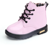 2024  New Winter Children Shoes PU Leather Waterproof Plush Boots Kids Snow Boots Brand Girls Boys Casual Boots Fashion Sneakers