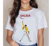 Freddie Mercury Queen Band T Shirt Women Harajuku Vintage Ullzang T-shirt Fashion Queen Tshirt 90s Graphic Rock Top Tees Female