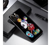 Disney Mickey Tattoo For iPhone 14 13 12 Mini 11 XS Pro Max X XR 8 7 6 Plus Soft Black Phone Case Cover