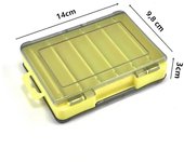 Efficient storage of double-sided fishing gear box with layered isolation 12 grid fishing bait hook tool accessories storage box