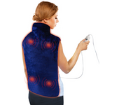 BACKNETIX WRAP Manta de calefacción eléctrica con Control remoto, chal de compresión caliente, almohadilla para aliviar el dolor de piernas, cintura y espalda, Talla única, Invierno, Industex