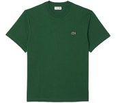 Camiseta Verde Lacoste de Corte Clásico de Punto de Algodón