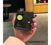 Cute Korean 3D Briquette Biscuit Hand Strap Bracket Case for Samsung Galaxy Z Flip 3 4 5G Z Flip3 Flip4 Zflip3 Cover with Holder