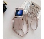 Zipper Crossbody Wallet with Card Holder Phone Case for Samsung Galaxy Z Flip 6 5 4 3 Flip6 Flip5 Flip4 Flip3 5G Leather Cover