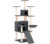 Rascador para Gatos con postes de sisal 109 cm Gris