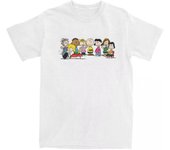 Men Women Snoopy Peanuts The Gang Around The Piano T Shirt Pure Cotton Tops Fashion Short Sleeve Crew Neck Tees Summer T-Shirts