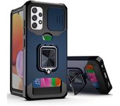 Best Sale Armor Card Holder Phone Case For Samsung A52 72 12 13 14 15 22 23 25 35  Back Covers Ring Phone Bag For Galaxy A73 A53