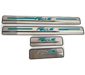 4PCS/SET Stainless Steel For 2012-2018 Ford Focus 3 MK3 Auto Car Door Sill Pedal Welcome Plate Scuff Cover