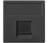 Placa K45 V-D guardapolvo con 1 conector AMP/KRONE gris SIMON K76/14