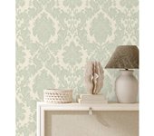 Muestra DIN A4 de Papel pintado vinílico lavable damasco clásico efecto entelado con textura en relieve - Milano Legacy 682833 de GAULAN