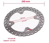 240MM Motorcycle Front /Rear Brake Disc Rotor For HONDA CR125 CR250 2002-2008 CRF250 CRF450 2002-2017 BSE KAYO T6 K6R