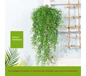 75cm 5 Forks Artificial Vine Fake Plants Rattan Wall Hanging Leaves Plastic Golden Bell Willow Branch For Home Garden Room Decor