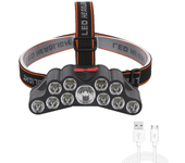 Powerful Head Lamp 11 LED Headlamp USB Rechargeable Headlight Built-in 18650 Battery Flashlight Fishing Outdoor Camping Lantern