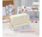 Macaron Pencil Case Double layer Large Capacity pencil bag Cute Back to School Stationery Supplies Schools & Offices