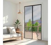 Mosquitera Puerta Magnetica 205x215cm | Mosquitero Magnético para Puerta, Anti-Insectos, sin Taladros, Cierre Automático – Negro