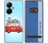Funda Silicona para Vivo V29 Lite 5G diseño Furgoneta Dibujos