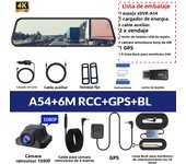E-ACE 10” 4K Car Dvr Mirror Wireless Carplay & Android Auto Dashcam Video Recorder 1080P Rear View Camera GPS WIFI