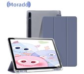 Case for Samsung Galaxy Tab S9 FE 11 S8 S7 Plus FE 12.4in S6 Lite Transparent Back Tablet Cover for Tab with Pencil Holder