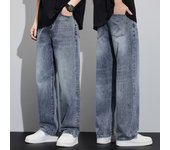 Men's Loose Wide Leg Trendy Versatile Pants Straight Brand All Matching Young Pants High Quality Summer Autumn Denim Jeans