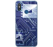 Tumundosmartphone Funda Gel Tpu para Xiaomi Mi 8 Diseño Circuito Dibujos