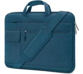 Bolso de hombro para portátil de 13 a 13,3 pulgadas, compatible con MacBook Pro, Funda tipo maletín de poliéster con solapa, intenso azulado Verde.