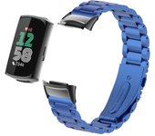Stainless Steel Strap for Fitbit Charge 6 and 5, Metal Adjustable Wristband, Correa Bracelet, Band Accessories