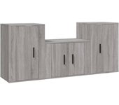 vidaXL Set de muebles de TV 3 piezas madera contrachapada, Mueble de Salon, Mueble TV, Mueble TV salon, Mesa de TV, Mueble tele
