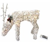 Gerimport Adornos y Modelos Navideños Reno Decoración Navidad 15 Leds Cálido 40 Cm