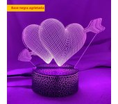 Pierce your heart 3d Night Light with Heart Led Touch Switch Colorful Atmosphere for Home Decoration Light Table Lamp Bedside