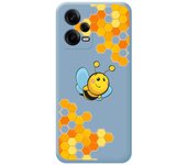 Funda Silicona Líquida Azul para Xiaomi Redmi Note 12 Pro+ Plus 5G diseño Abeja Dibujos