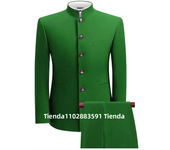 XS-5XL Formal Men's Busines 2 Pieces Blazer+Pants Stand Lapel Pants 2024 Mens Jacket Flat Suit Slim Fit Coat Groomsmen Party