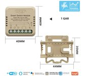 MOES Mini Tuya WiFi/Zigbee Smart Switch/Dimmer Module DIY Module Light Switch 1/2 Gang Remote Control Work Alexa Google Home