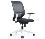 Rocada Silla Oficina Ergonómica Regulación Lumbar | Ruedas | Reclinable | Cómoda | Tapizada Malla Tela Ignífuga | Negro