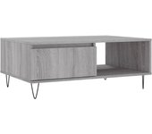 vidaXL Mesa de centro madera de ingeniería 90x60x35 cm Blanco, Negro, Blanco brillante Mesita de Salón o Comedor o Auxiliar Mesa de Café Meuble Salón