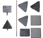 Fregona multifuncional para limpiar la pared y el techo de la cocina, herramienta de limpieza conveniente, fregona Triangular plegable y duradera para el hogar