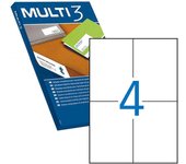 Etiquetas Blancas Multi3 Pack de 400 con Adhesivo Permanente