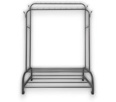 Perchero Metálico Doble - Perchero Tipo Burro Metálico - Dimensiones 110x55x160cm - Perchero Fijo Sin Ruedas - Doble Nivel para Zapatos y Botas - Alta Resistencia y Calidad - Ideal para la Habitación - EMIPRO.