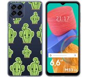 Funda Silicona Transparente para Samsung Galaxy M33 5G diseño Cactus Dibujos